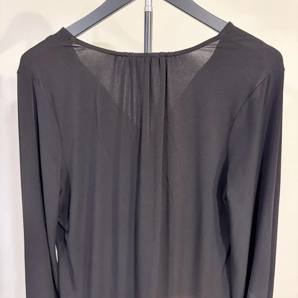 Michael Kors Black Dress S Elegant Sleek Chic Gold Chain Mobwife Lightweight